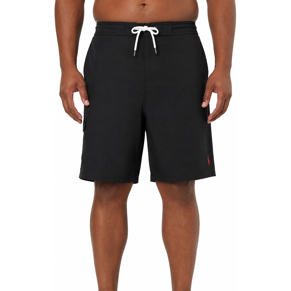 Polo Ralph Lauren Men's Big and Tall Kailua Swim Trunks Black 3XLT 3LT NEW